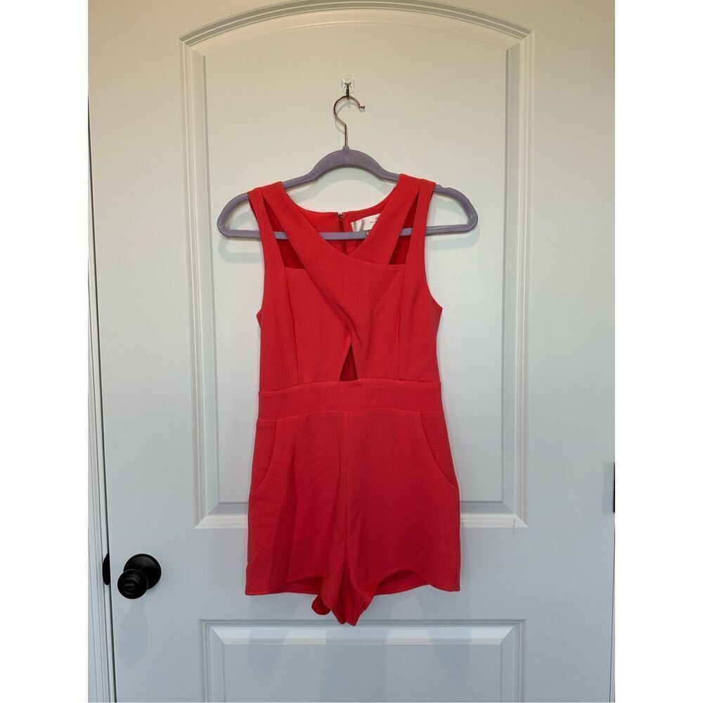 J.O.A. Coral Cut-out Romper Sleeveless Size XS